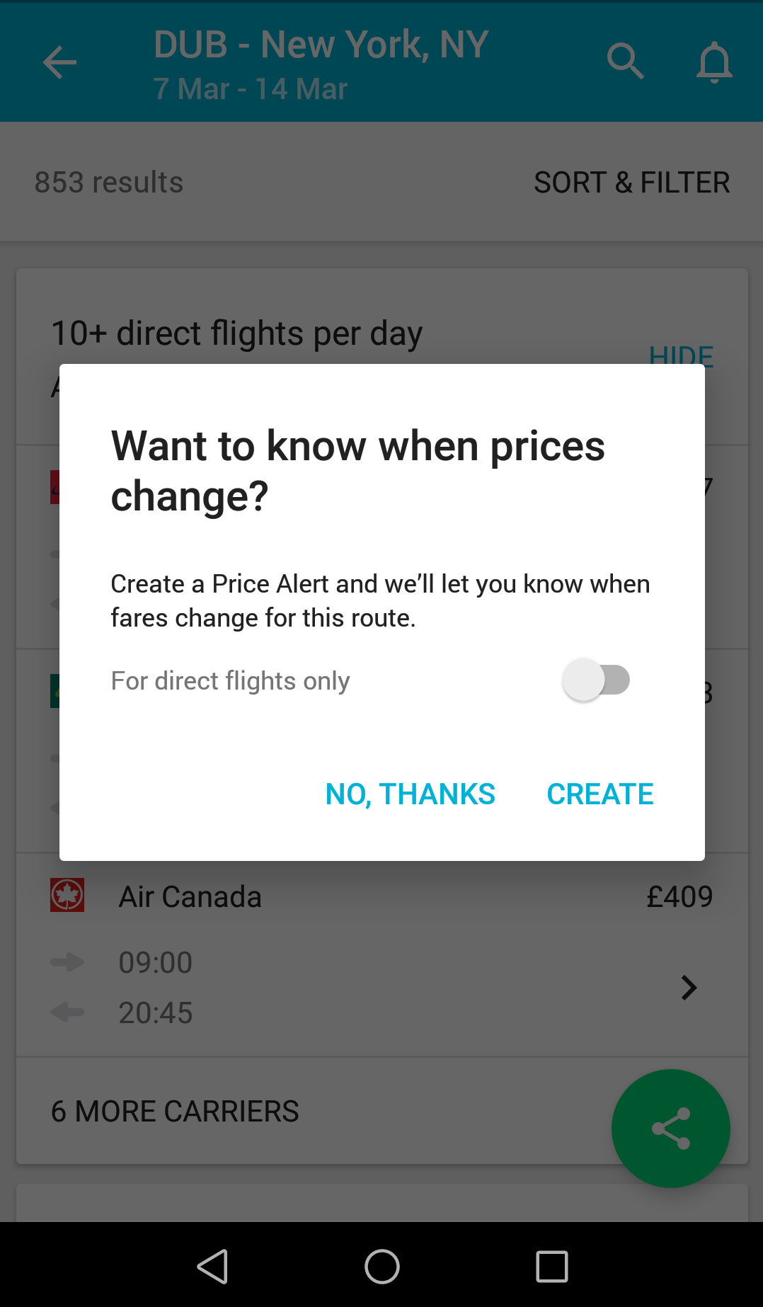 Get the best air fares with Skyscanner Price Alerts ...